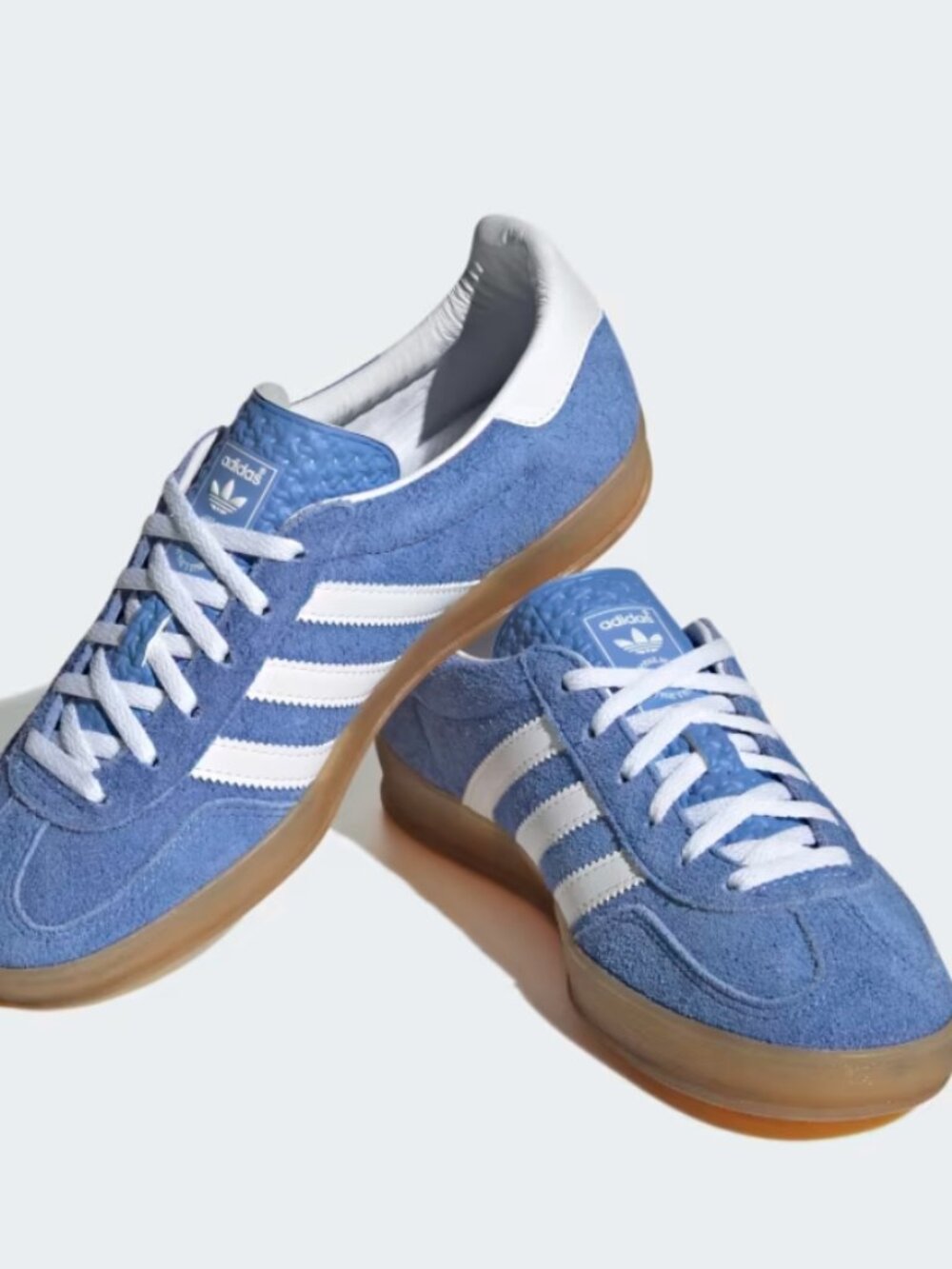 adidas Women's Blue and White Suede Sneakers - Picture 2 of 10